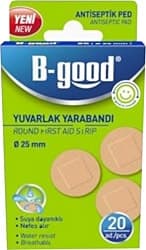 B-Good Suya Dayanıklı 25 mm 20'li Yuvarlak Yara Bandı ürün görseli