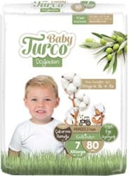 Baby Turco Doğadan 7 Numara XX Large 80'li Bebek Bezi ürün görseli