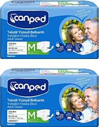 Canped Tekstil Yüzeyli Belbantlı Orta Boy M 30'lu 2 Adet Hasta Bezi ürün görseli