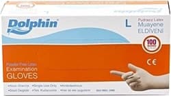 Dolphin Lateks Pudrasız Büyük Boy (L) 100'lü Muayene Eldiveni ürün görseli