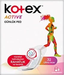 Kotex Active Ultra İnce 32'li Günlük Ped ürün görseli