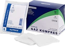 Kuteks Steril Gaz Kompres 4 Kat 7,5cm x 7,5cm 100'lü ürün görseli