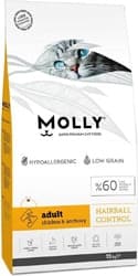 Molly Hairball Düşük Tahıllı Tavuk Etli ve Hamsili 15 kg Yetişkin Kuru Kedi Maması ürün görseli