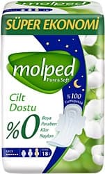 Molped Pure & Soft Gece 18'li Süper Ekonomik Hijyenik Ped ürün görseli