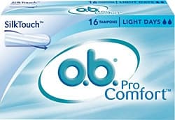 O.B. ProComfort Light Days Mini Tampon 16'lı ürün görseli