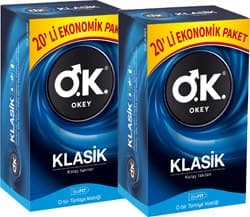 Okey Klasik 20'li 2 Adet Prezervatif ürün görseli