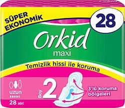 Orkid Maxi Uzun Boy 2 Hijyenik Ped 28'li ürün görseli