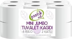 Pratiksoft Mini Jumbo 12'li Tuvalet Kağıdı ürün görseli