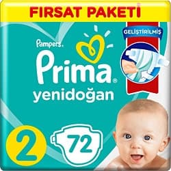 Prima Aktif 2 Numara Mini 72'li Bebek Bezi ürün görseli