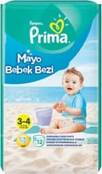 Prima 3-4 Beden 6-11 kg 12'li Mayo Bez ürün görseli