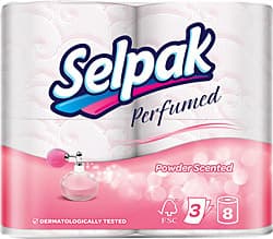 Selpak Pudra Kokulu 3 Katlı 8'li Tuvalet Kağıdı ürün görseli