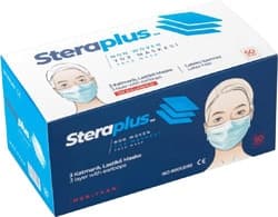 Steraplus 3 Katlı Burun Telli 50'li Cerrahi Yüz Maskesi ürün görseli