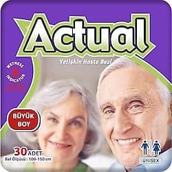 Actual Belbantlı Büyük Boy L 30'lu Hasta Bezi ürün görseli