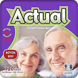 Actual Belbantlı Büyük Boy L 30'lu 4 Adet Hasta Bezi ürün görseli