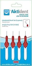 Aktident Kırmızı 0.5 mm 4'lü Arayüz Fırçası ürün görseli