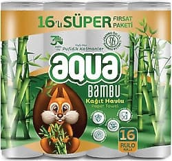 Aqua Bambu 3 Katlı 16'lı Tuvalet Kağıdı ürün görseli