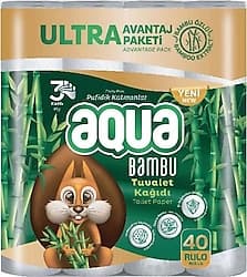 Aqua Bambu 3 Katlı 40'lı Tuvalet Kağıdı ürün görseli