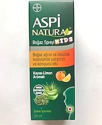 AspiNatura Kids Boğaz Spreyi Kayısı Limon 20 ml ürün görseli