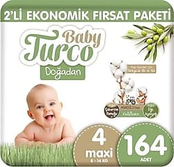 Baby Turco Doğadan 4 Numara Maxi 82'li 2 Adet Bebek Bezi ürün görseli