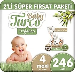 Baby Turco Doğadan 4 Numara Maxi 82'li 3 Adet Bebek Bezi ürün görseli