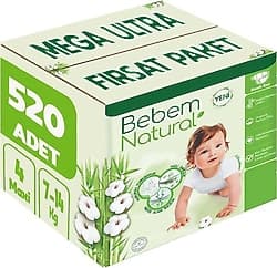 Bebem Natural 4 Numara Maxi 104'lü 5 Adet Bebek Bezi ürün görseli