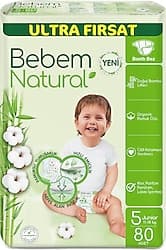 Bebem Natural 5 Numara Junior 80'li Bebek Bezi ürün görseli