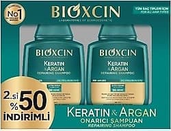 Bioxcin Keratin & Argan 2x300 ml Onarıcı Şampuan ürün görseli