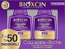 Bioxcin Collagen ve Biotin 2x300 ml Hacim Şampuanı ürün görseli