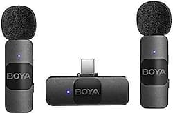 Boya BY-V20 Ultra Kompakt 2'li Type-C Kablosuz Yaka Mikrofonu ürün görseli