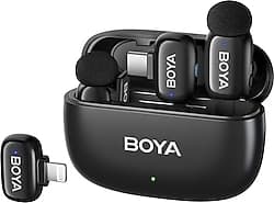 Boya Mini Siyah Wireless Yaka Mikrofonu ürün görseli