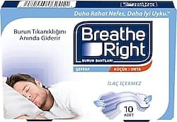 Breathe Right Şeffaf Küçük-Orta Boy 10'lu Burun Bandı ürün görseli