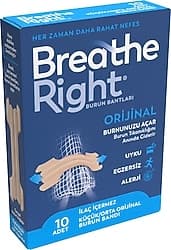 Breathe Right Orijinal Büyük Boy 10'lu Burun Bandı ürün görseli