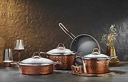Brioni Copper 7 Parça Tencere Seti ürün görseli