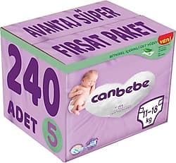 Canbebe 5 Numara Junior 80'li 3 Adet Bebek Bezi ürün görseli
