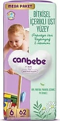 Canbebe 6 Numara Extra Large 62'li Bebek Bezi ürün görseli