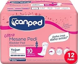 Canped Ultra Büyük Boy (L) 10'lu 12 Paket Mesane Pedi ürün görseli