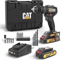 Cat DX1010.1 Çift Akülü 2 Ah Darbeli Matkap + 20 Parça Aksesuar Seti ürün görseli