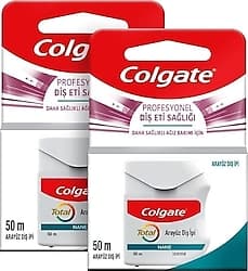 Colgate Total Profesyonel Diş Eti Sağlığı Nane Aromalı 50 m 2 Adet Diş İpi ürün görseli