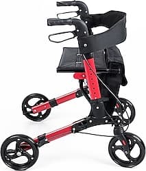 Comfort Plus DM-9102 Kırmızı Alüminyum Tekerlekli Rolatör ürün görseli