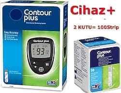 Contour Plus Şeker Ölçüm Cihazı + 50'li 2 Paket Ölçüm Stribi ürün görseli