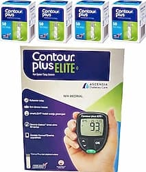 Contour Plus Elite Şeker Ölçüm Cihazı + 50'li 4 Paket Şeker Ölçüm Çubuğu ürün görseli