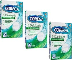 Corega 3 Dakikada 30'lu 3 Adet Protez Temizleme Tableti ürün görseli
