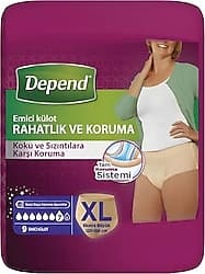 Depend Emici Külot Kadın Ekstra Büyük Boy XL 9'lu 6 Adet Hasta Bezi ürün görseli