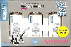 Dermoskin Biotin Kadınlara Özel 3x200 ml Saç Dökülmesine Karşı Şampuan ürün görseli