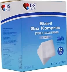 DS Plus Steril 7.5x7.5 cm 50'li Gazlı Kompres ürün görseli