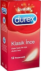 Durex Klasik İnce 12'li Prezervatif ürün görseli