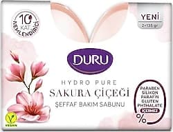 Duru Hydro Pure Sakura Çiçeği 2x135 gr Şeffaf Sabun ürün görseli