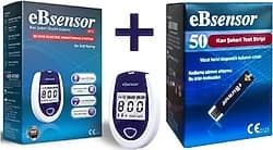 EBsensor Şeker Ölçüm Cihazı + 50'li 1 Paket Şeker Ölçüm Stribi ürün görseli