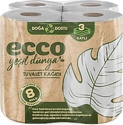Ecco Yeşil Dünya 3 Katlı 8'li Tuvalet Kağıdı ürün görseli