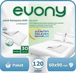 Evony 60x90 cm 30'lu 4 Adet Yatak Koruyucu Örtü ürün görseli